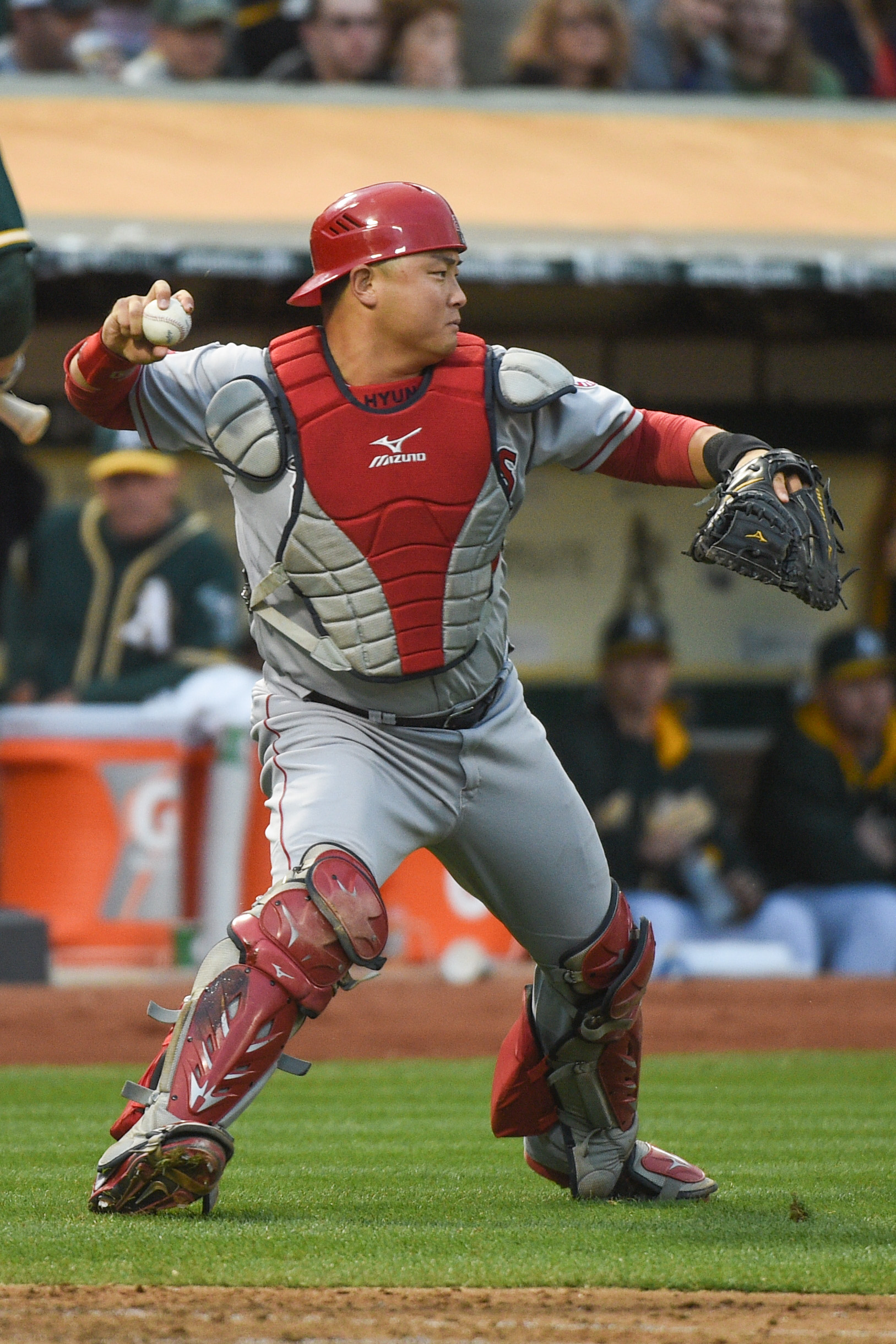 Miami Marlins shortstop Carlos Santiago (94) throwing during a